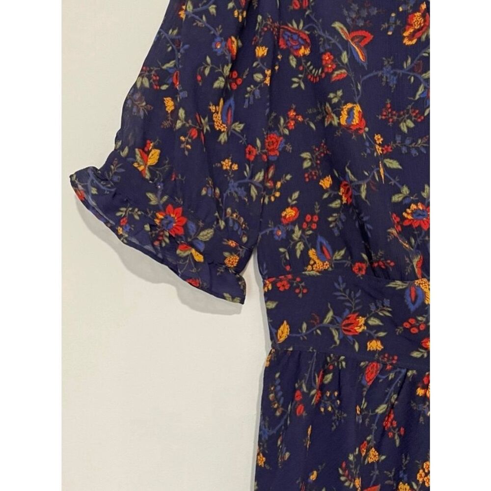 NEW Madewell Women’s 6 Freesia Floral Ruffled Dress in Climbing Vine Navy - Picture 7 of 8